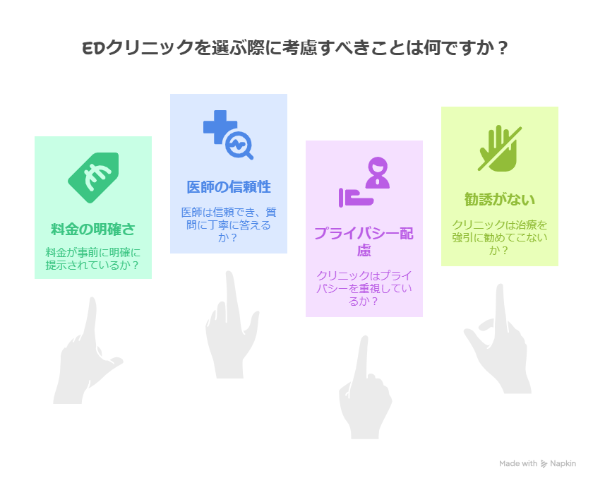 ED治療クリニック選びで迷ったらコレ！後悔しない選び方を完全公開