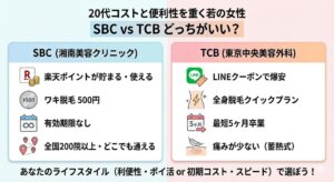 湘南美容クリニックとTCBの医療脱毛はどっちがいい？違いは？徹底比較と失敗しない医療脱毛の選び方