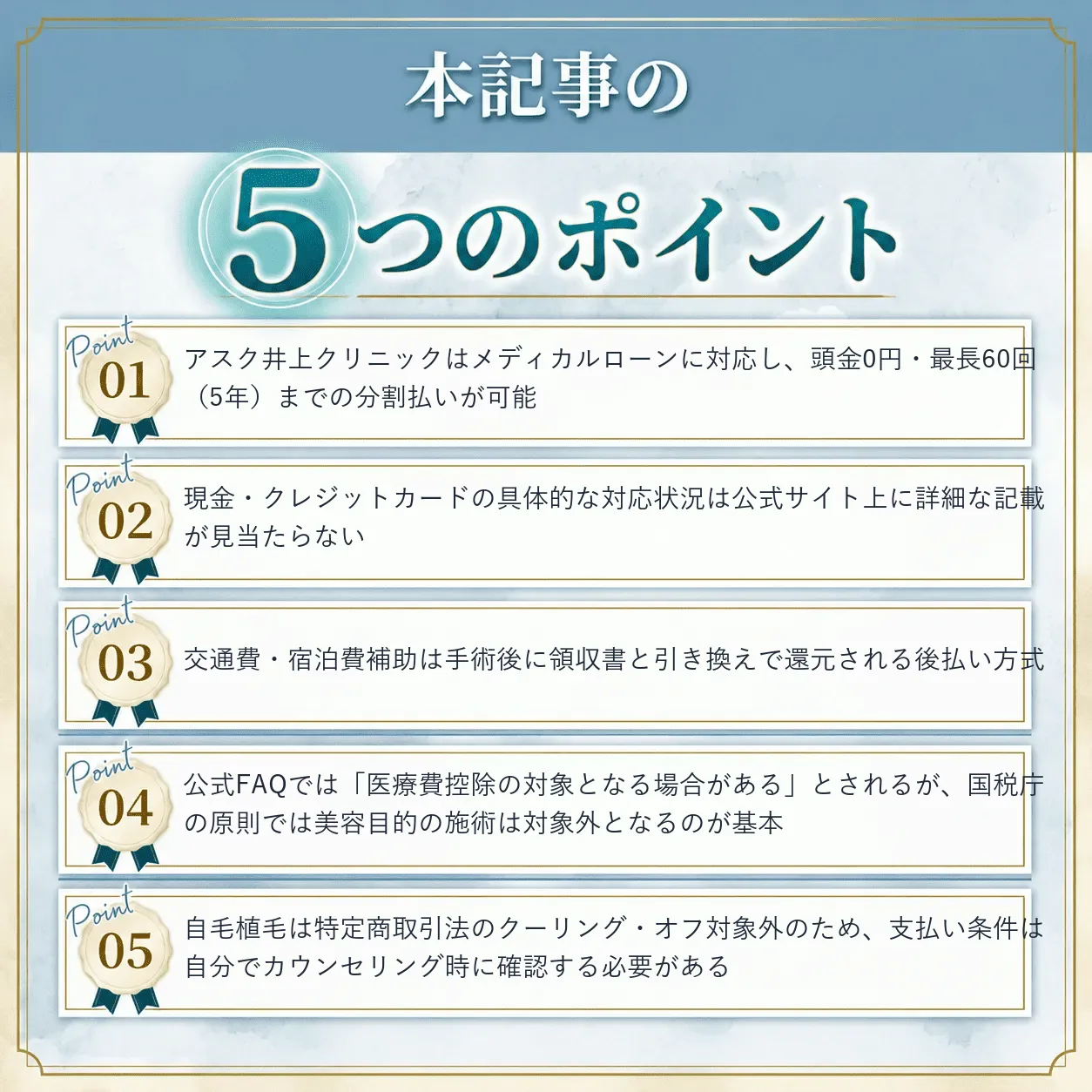 アスク井上クリニックの支払い方法まとめ