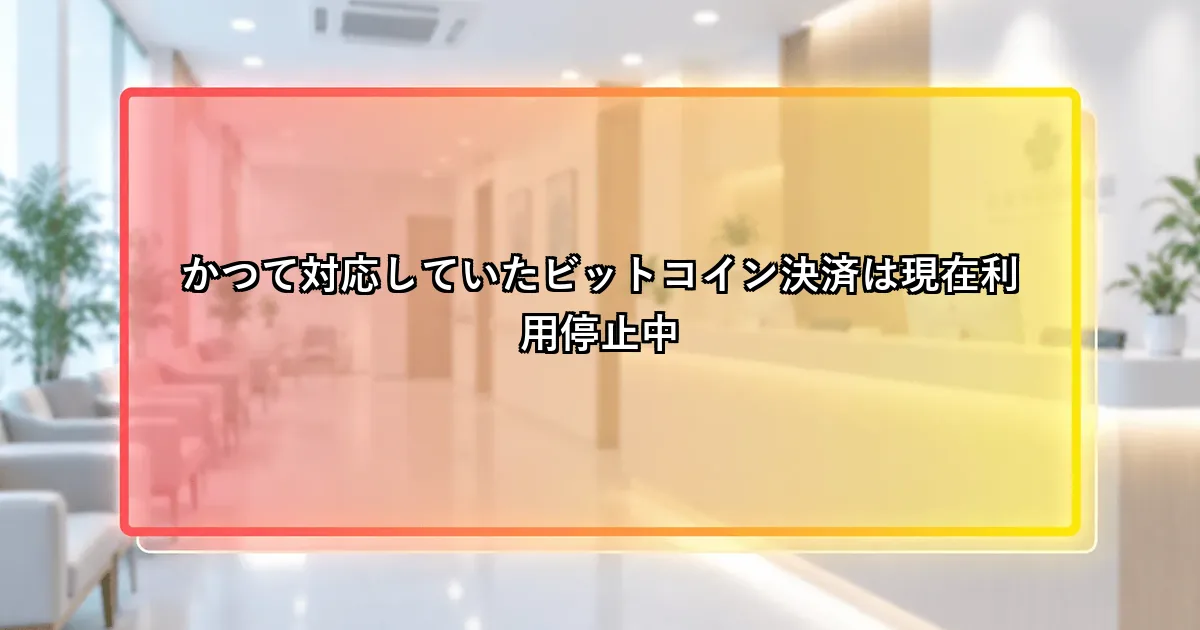 かつて対応していたビットコイン決済は現在利用停止中という説明画像