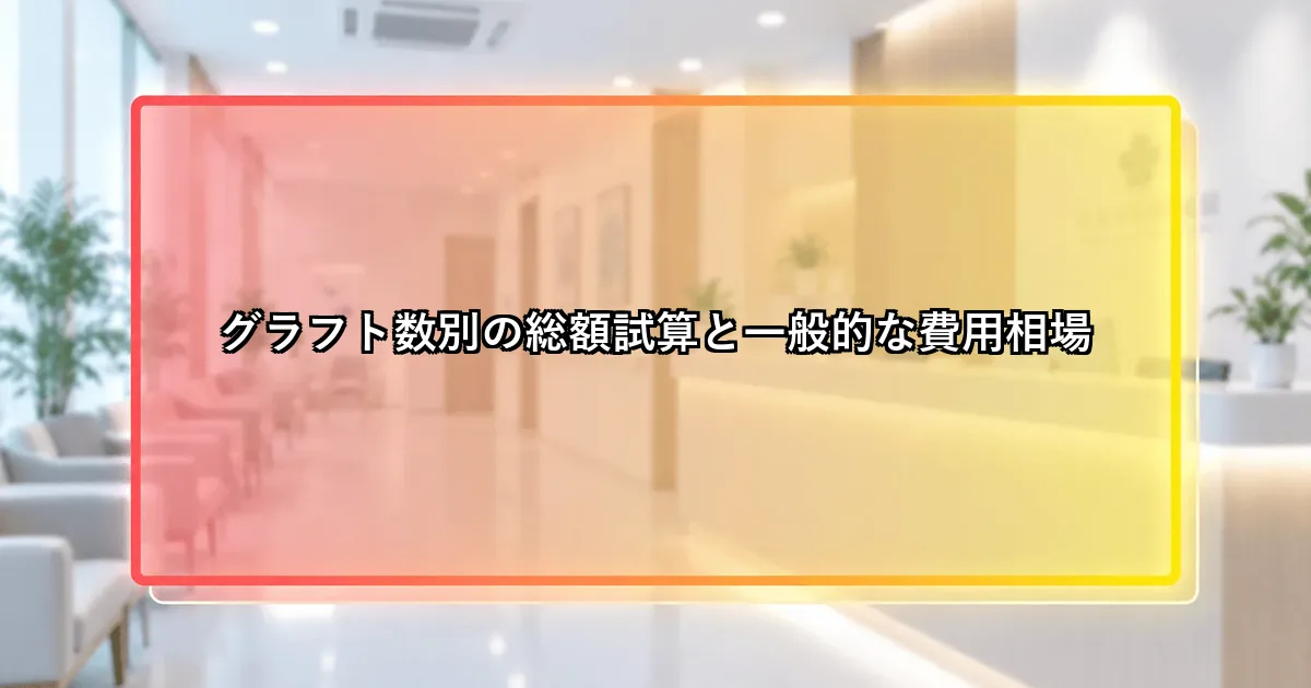 グラフト数別の総額試算と一般的な費用相場を示す説明画像